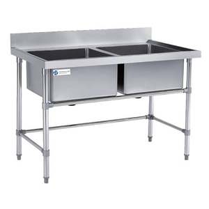 Products: L1500XW600 MM Double Stainless Steel Compartment Commercial Sink TT-BC300B-1