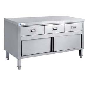 Products: L 1800MM with 3 Drawers Stainless Steel Kitchen Work Cabinet TT-BC320C