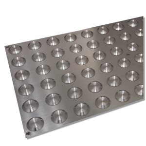 Stainless Steel Tactile Plate - Marine Grade 316 - Warning