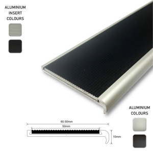 Series 99 Aluminium Stair Nosing - Solid Aluminium Insert