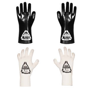 MIRA Safety HAZ-GLOVES Butyl Gloves for CBRN Protection Set of 4