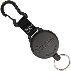 KeyBak SECURIT Retractable Carabiner Key Holder KB488B 1.2m Kevlar Cord Black