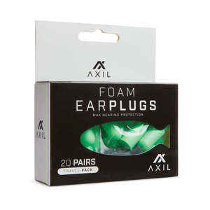 Axil: Axil Foam Ear Plugs 20 Pair Travel Pack