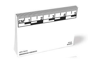 Arrowhead Forensics Adhesive Certified Scale Note Pad - White - 5cm/mm - 50/pad A-6781