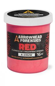 Arrowhead Forensics Red Fluorescent Latent Fingerprint Powder - 16oz