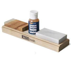 Accusharp Knife Sharpeners: AccuSharp Arkansas Whetstone Combo Knife Sharpening Kit