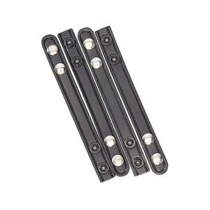 Aker Leather 531 Double Snap 3/4inch Wide Belt Keepers Plain Black