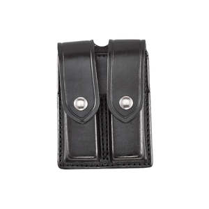 Aker Leather Double Magazine Pouch Plain Black