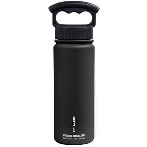 Fifty Fifty Bottles: Fifty Fifty 18oz Wide Mouth 3 Finger Lid Vacuum Insulated Bottle Matte Black