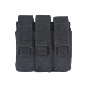 Voodoo Tactical Triple Pistol Mag Pouch - Black