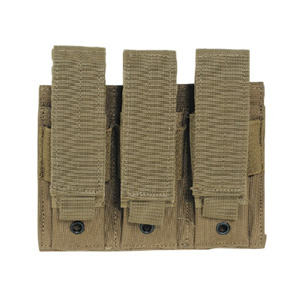 Voodoo Tactical Triple Pistol Mag Pouch - Coyote
