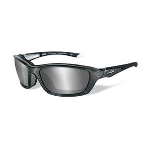 Eyewear And Goggles: Wiley X Brick Sunglasses Silver Flash Lens Crystal Metallic Frame