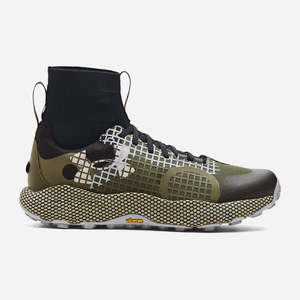 Footwear: Under Armour Men's HOVR Ridge Trek Trail Running Shoes Marine OD Green and Black