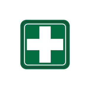 Tactical Gear First Aid Velcro PVC Patch with White Cross on Green