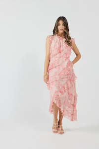 Drama The Label: Freya Dress - Pink Marble