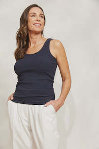 Eb Ive: La Plage Tank - Indigo