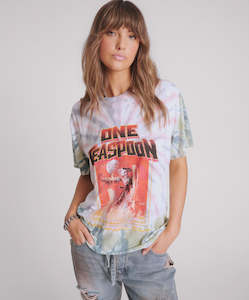 One Teaspoon: MADE IN HELL TIE DYE OVERSIZED TEE