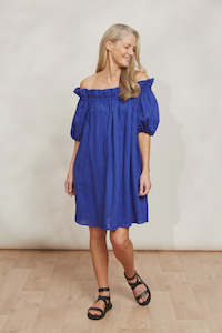Summer Sale 2025: Halcyon Ruched Dress - Cobalt