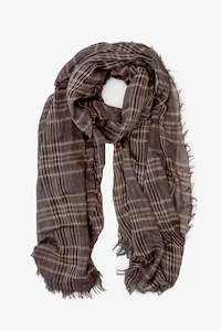 Antler Serene PLaid Scarf Autumn Merlot