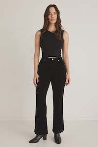 Karma Black Cord High Waist Pant