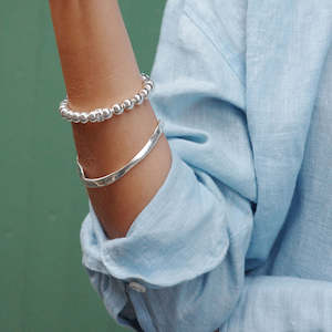 3018 0753 Sculptured  Silver Bracelet