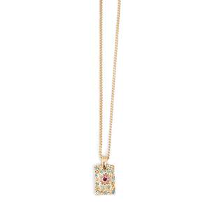 2018 1199 Vibrance Square Gold Necklace