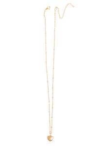 Short Chain with Heart in Gold