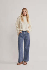 Pants Skirts 1: Waterlily Denim Pants - Midnight Blue