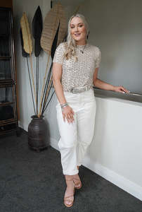 Harlem Chloe Pant Denim White