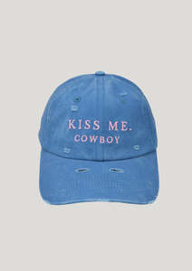 Far Mer Kiss Me Cowboy Cap Blue