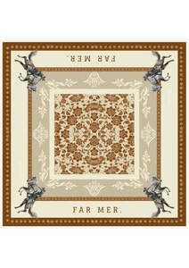 Accessories 1: Far Mer  Silk Scarf Paisley Palomino