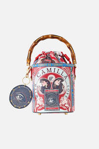 Camilla Drawstring bucket bag with keyring High class hookah