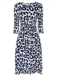 Alquema Indigo Leopard Smash Dress