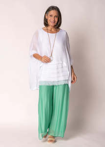 Amulet Silk Top White