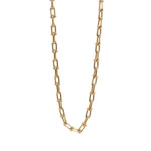 2017 0003 Pure Steel Necklace Link Gold
