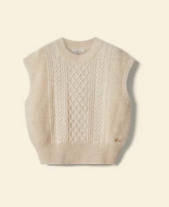 Knitwear 1: R.M.Willams Bower Merino Cable Vest Oatmeal