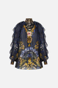 Camilla Relaxed Blouse in Notes From The Blue Room