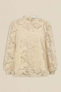 Zoe Kratzmann Glint Top in Ecru Lace
