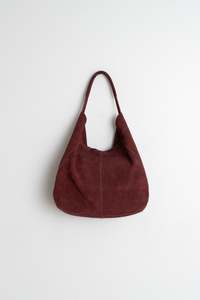 Suede Bag in Burgundy