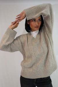 Lulu V Neck By Tatano in Wheat