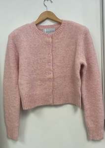 Sofia Irina Alpaca  Cardigan In Pink