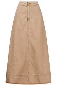 Shorts Skirts: Bodhi Denim Skirt in Fawn