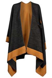 Ayla Cape Camel/Charcoal