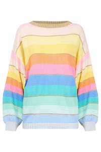 Haven: Niseko Jumper in Pastel with gold thread