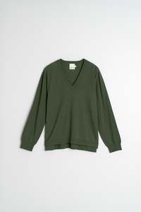 Knitwear: V Neck Sweater In Green