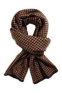 Houndstooth Scarf in Chocolate