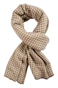 Accessories 1: Houndstooth Scarf in Ivory