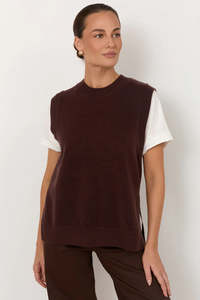 New Arrivals 1: Knit Vest in Chocolate