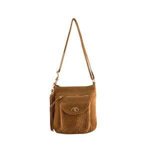 Fringed Suede Tan Bag
