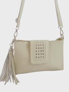 New Arrivals 1: Studded Crossbody Bag in Cream
